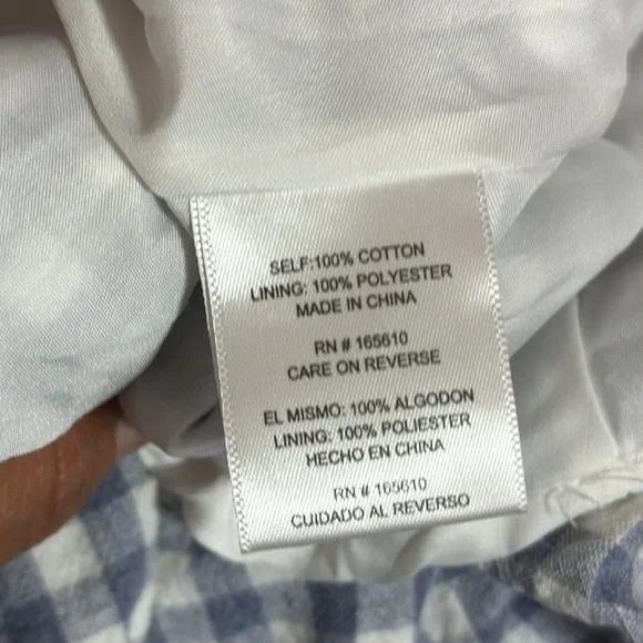 Ever after Blue and White Gingham Ruffle Dress Sz s - Picture 5 of 8